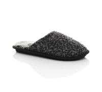 AJVANI Men's Borg Mules Slippers in Black | Size: 8 AJVANI Black 8