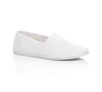 AJVANI Men's Flat Heel Beach Shoes Canvas Pumps Espadrilles in White | Size: 11 AJVANI White 11