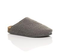 AJVANI Men's Flat Heel Footbed Grip Sole House Shoes Slippers in Grey | Size: 7 AJVANI Grey 7