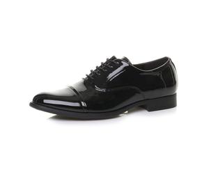 AJVANI Mens Smart Evening Wedding Work Shoes Derby Oxford Size 8 42 Black Patent