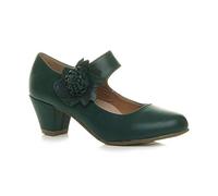 AJVANI mid Chunky Heel Mary Jane Flower Padded Comfort Shoes Size 3 36