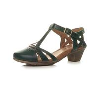 AJVANI mid heel cut out t-bar ankle strap brogue shoes sandals size 7 40