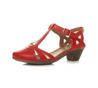 AJVANI mid heel cut out t-bar ankle strap brogue shoes sandals size 8 41