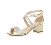 AJVANI MID HEEL PEEP TOE BUCKLE ANKLE STRAP PARTY STRAPPY SANDAL SIZE 3 36