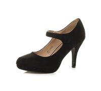 AJVANI mid high heel mary jane strap evening court shoes pumps size 7 40