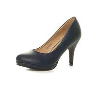 AJVANI mid high Heel Platform Work Evening Court Shoes Pumps Size 8 41