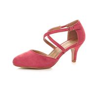 AJVANI mid high heel strappy crossover wedding sandals shoes size 6 39