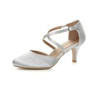 AJVANI mid high heel strappy crossover wedding sandals shoes size 8 41