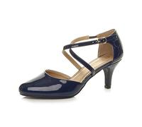AJVANI mid high heel strappy crossover wedding sandals shoes size 8 41