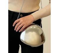 Ajvani Mirror Evening Prom Party Clutch Handbag Bag In Silver Silver