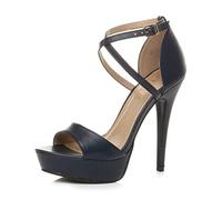 AJVANI Platform high heel peeptoe cross over strappy shoes size 3 36