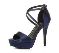 AJVANI platform high heel peeptoe cross over strappy shoes size 5 38