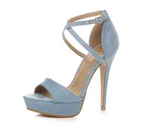 AJVANI Platform high heel peeptoe cross over strappy shoes size 7 40