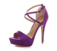 AJVANI platform high heel peeptoe cross over strappy shoes size 8 41