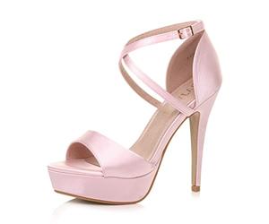 AJVANI platform high heel peeptoe cross over strappy shoes size 8 41