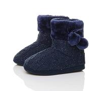 AJVANI pom pom knitted winter soft fluffy slippers indoor ankle boots size 8 41
