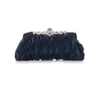 AJVANI Ruched satin evening clutch bag