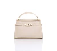 Ajvani Satchel Top Handle Mini Tote Grab Bag In Beige Beige
