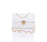 Ajvani Shoulder Handheld Cross Body Clutch Quilted Bag In White White