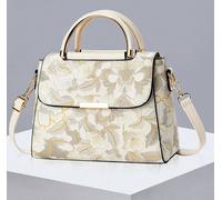 Ajvani Shoulder Handheld Top Handle Cross Body Clutch Bag In Beige Beige