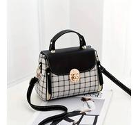 Ajvani Shoulder Handheld Top Handle Cross Body Clutch Bag In Black Black