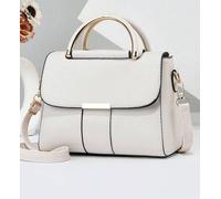 Ajvani Shoulder Handheld Top Handle Cross Body Clutch Bag In White White
