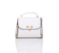 Ajvani Shoulder Handheld Top Handle Cross Body Clutch Bag In White White