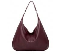 Ajvani Shoulder Underarm Hobo Tote Bag In Burgundy Burgundy