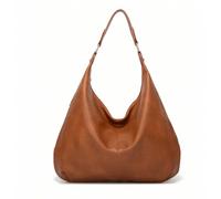 Ajvani Shoulder Underarm Hobo Tote Bag In Tan Tan