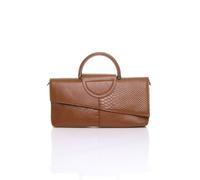 Ajvani Snake Smart Casual Shoulder Strap Envelope Bag In Tan Tan
