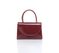 Ajvani Top Handle Party Evening Envelope Clutch Bag In Burgundy Burgundy