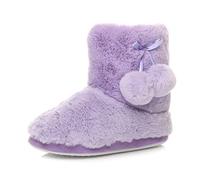 AJVANI winter slipper pom pom faux fur lined knitted ankle boots size 5 38