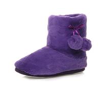 AJVANI winter slipper pom pom faux fur lined knitted ankle boots size 7 40