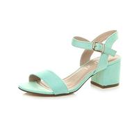 AJVANI Womenlow block heel peep toe ankle strap strappy party sandals size 3 36