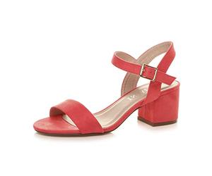 AJVANI Womenlow block heel peep toe ankle strap strappy party sandals size 4 37