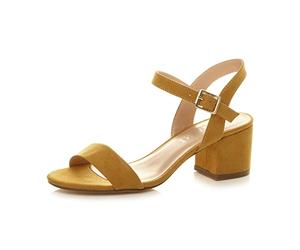 AJVANI Womenlow block heel peep toe ankle strap strappy party sandals size 6 39