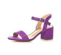 AJVANI Womenlow block heel peep toe ankle strap strappy party sandals size 7 40