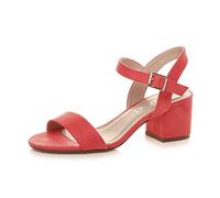 AJVANI Womenlow block heel peep toe ankle strap strappy party sandals size 7 40