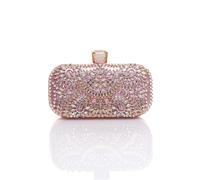 AJVANI Women's Diamante Embellished Glitter Party Evening Clutch Bag in Pink AJVANI Pink One Size