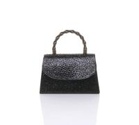 AJVANI Women's Diamante Top Handle Party Evening Grab Bag in Black