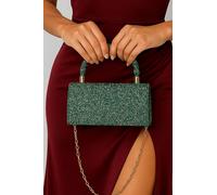 AJVANI Women's Evening Glitter Diamante Prom Party Bag in Green