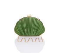 AJVANI Women's Evening Pleated Satin Prom Party Bag in Green