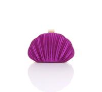 AJVANI Women's Evening Pleated Satin Prom Party Bag in Purple