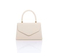 AJVANI Women's Evening Smart Casual Top Handle Envelope Bag in Beige