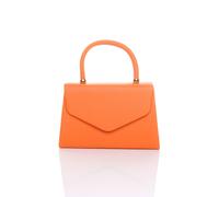 AJVANI Women's Evening Smart Casual Top Handle Envelope Bag in Orange