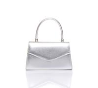 AJVANI Women's Evening Smart Casual Top Handle Envelope Bag in Silver