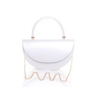 AJVANI Women's Evening Top Grab Handle Prom Party Clutch Bag in White