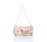AJVANI Women's Floral Sequin Shoulder Bag in Light Beige