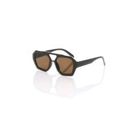 AJVANI Women's Geometric Thick Frame Aviator Sunglasses Shades in Black