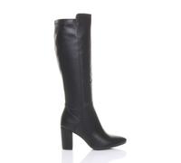 AJVANI Women's High Block Heel Stretchy Calf Calf Boots in Black | Size: 6 AJVANI Black 6
